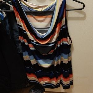 Gently used.  Worthington multicolor silky tank